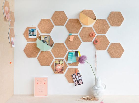 Decoración con hexágonos